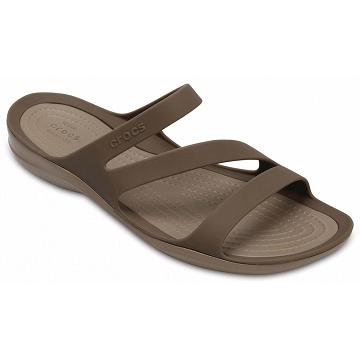 Crocs Swiftwater™ Sandal Papucs Női Khaki | HU 0596BEXC